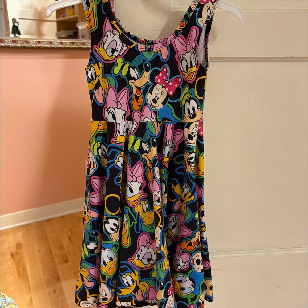 Wild rich kids neon faced twirl dress